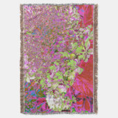 Elegante Chartreuse Green, Pink und Blue Hydrangea Decke (Vorderseite Vertikal)