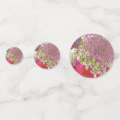 Elegante Chartreuse Green, Pink und Blue Hydrangea Konfetti (Rückseiten)