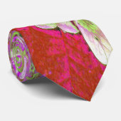 Elegante Chartreuse Green, Pink und Blue Hydrangea Krawatte (Gerollt)