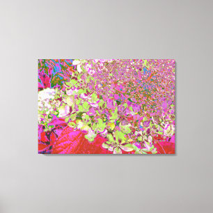 Elegante Chartreuse Green, Pink und Blue Hydrangea Leinwanddruck