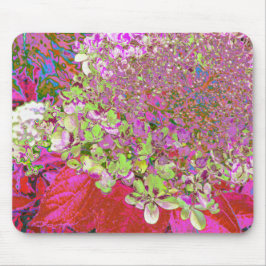 Elegante Chartreuse Green, Pink und Blue Hydrangea Mousepad