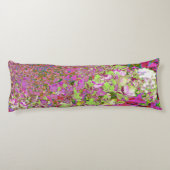 Elegante Chartreuse Green, Pink und Blue Hydrangea Seitenschläferkissen (Rückseite)