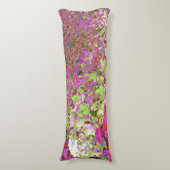 Elegante Chartreuse Green, Pink und Blue Hydrangea Seitenschläferkissen (Vorderseite Vertikal)