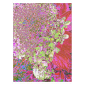 Elegante Chartreuse Green, Pink und Blue Hydrangea Tischdecke (Vorderseite)