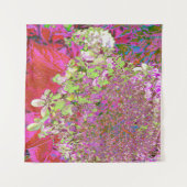 Elegante Chartreuse Green, Pink und Blue Hydrangea Wandteppich (Vorderseite (Horizontal))