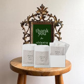 Elegante Checked Vintage Wedding Gast Vielen Dank Geschenktütchen