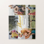 Elegante Cheers Gold Weihnachten 4 Foto Collage Puzzle (Vertikal)