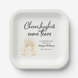 Elegante Cheers Laughs Tears Rentirement Party Pappteller