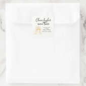 Elegante Cheers Laughs Tears Rentirement Party Quadratischer Aufkleber (Tasche)