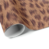 Elegante Cheetah Girl Fun Animal Print Geschenkpapier (Rolleneckpunkt)