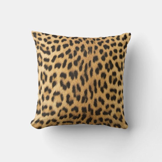 Elegante Cheetah Leopard Print Kissen (Vorderseite)