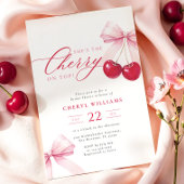 Elegante Cherry am oberen Brautparty Einladung