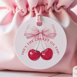 Elegante Cherry am oberen Brautparty Geschenkanhänger