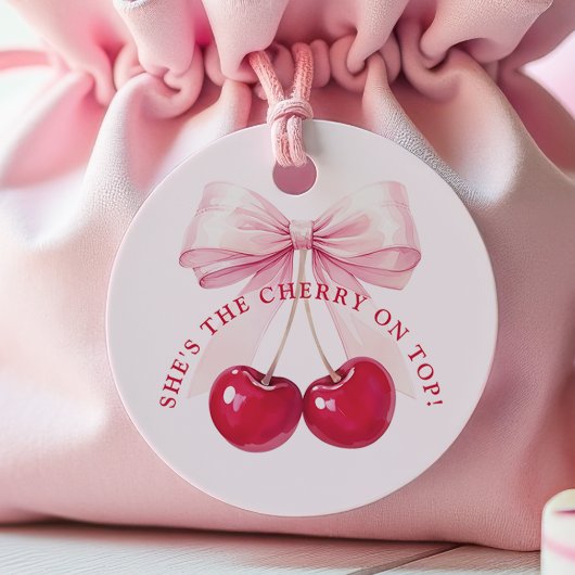 Elegante Cherry am oberen Brautparty Geschenkanhänger