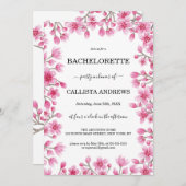 Elegante Cherry Blossom Bachelorette Einladung (Vorne/Hinten)