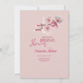 Elegante Cherry Blossom Bridal Dusche Einladung (Vorderseite)
