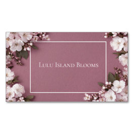 Elegante Cherry Blossom Dusty Rose Magnetische Visitenkarte