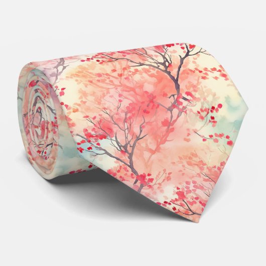Elegante Cherry Blossom Krawatte (Gerollt)