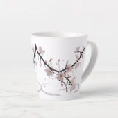 Elegante Cherry Blossom Pearl Small Latte Tasse (Rechte Ecke)