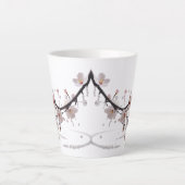 Elegante Cherry Blossom Pearl Small Latte Tasse (Vorderseite)