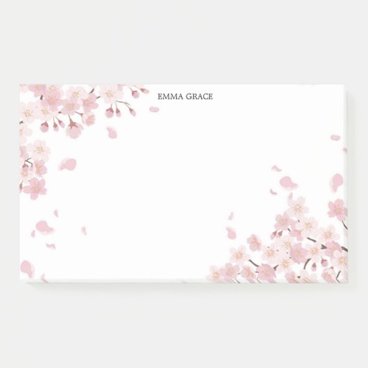 Elegante Cherry Blossom Personalisierte Post-It®-N Post-it Klebezettel (Vorderseite)