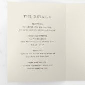 Elegante Cherry Blossom Pink Floral Wedding Dreifach Gefaltete Einladung (Innen Erste Seite)