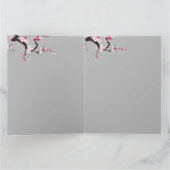 Elegante Cherry Blossom Pink Weiße Blüte Geburtsta Karte (Innenseite)