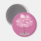 Elegante Cherry Blossom Tree Magnet (Vorderseite/Rückseite)