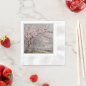 Elegante Cherry Blossom Wasserfarbenhochzeit Serviette (Beispiel)