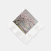 Elegante Cherry Blossom Wasserfarbenhochzeit Serviette (Ecke)
