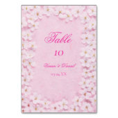 Elegante Cherry Blossom Wedding Tischnummer Card (Vorderseite)