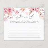 Elegante Cherry Blüte Wer bin ich Brautparty-Spiel (Vorderseite)