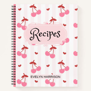 Elegante Cherry Coquette Rezept Journal Cooking Notizblock