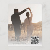 Elegante Chic 2 Foto Budget Einladung Hochzeit (Rückseite)