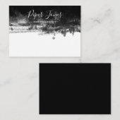 Elegante Chic Black Abstrakt Fotografy Signature Mitteilungskarte (Vorne/Hinten)