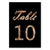 Elegante Chic Black Gold Party Tischnummer 10 (Vorderseite)