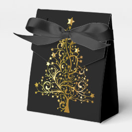 Elegante Chic Black Gold Weihnachtsbaum Gefälligke Geschenkschachtel