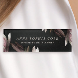 Elegante Chic Blume Mitarbeiter Namenschild