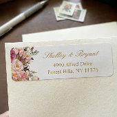 Elegante Chic Blush Pink Floral Gold Hochzeit