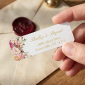 Elegante Chic Blush Pink Floral Gold Hochzeit