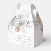 Elegante Chic Blush Wasserfarben Blumenzehen Geschenkschachtel (Rückseite)