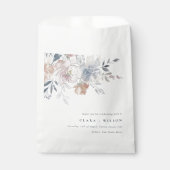 Elegante Chic Blush Wasserfarben Blumenzehen Geschenktütchen (Vorderseite)