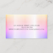 Elegante Chic Bokeh Silhouette Lotus Visitenkarte (Rückseite)