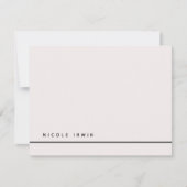 Elegante Chic Border Ecru Moderne Geschichten Mitteilungskarte (Vorderseite)