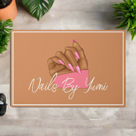 Elegante Chic Branded Nail Salon Artist Willkommen Fußmatte
