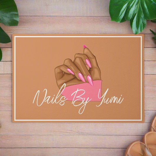 Elegante Chic Branded Nail Salon Artist Willkommen Fußmatte