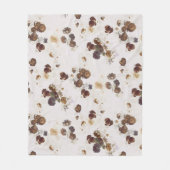Elegante Chic Brown Beige Rose Blumenmuseum Fleecedecke (Vorderseite)