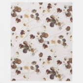 Elegante Chic Brown Beige Rose Blumenmuseum Fleecedecke (Vorderseite)