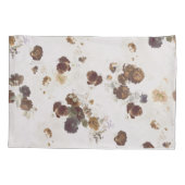 Elegante Chic Brown Beige Rose Blumenmuseum Kissenbezug (Rückseite-Links)