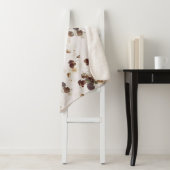 Elegante Chic Brown Beige Rose Blumenmuseum Sherpadecke (Beispiel)